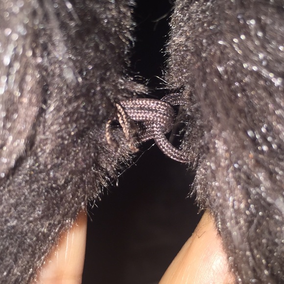 Chocolate brown faux suede vest w/faux fur lined - Picture 3 of 9